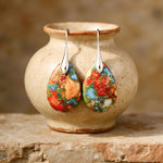 Boucles d’Oreilles "Gouttes Arlequines" en Jaspe - - L'Arbre des Chakras