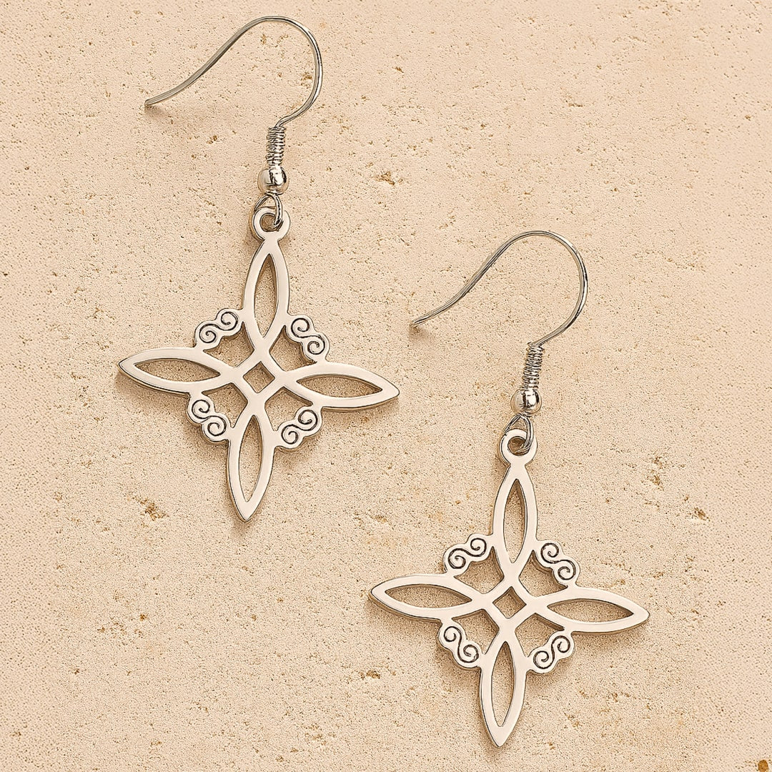 Boucles d'Oreilles "Protection Enchantée" en Noeud de Sorcière - Argent - L'Arbre des Chakras