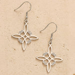 Boucles d'Oreilles "Protection Enchantée" en Noeud de Sorcière - Argent - L'Arbre des Chakras