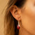 Boucles d’Oreilles Pendantes en Jaspe Rouge