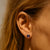 Boucles d'Oreilles Clous en Améthyste & Argent