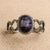 Bague Ajustable "Éclat de Tempête" en Piétersite