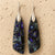 Boucles d'Oreilles Pendantes en Jaspe Bleu