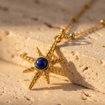 Collier Étoile "Cap Intérieur" en Lapis Lazuli - - L'Arbre des Chakras
