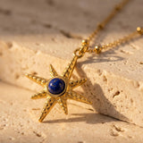 Collier Étoile "Cap Intérieur" en Lapis Lazuli - - L'Arbre des Chakras