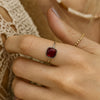 Bague Ajustable "Carrée Passion" en Grenat -  - L'Arbre des Chakras