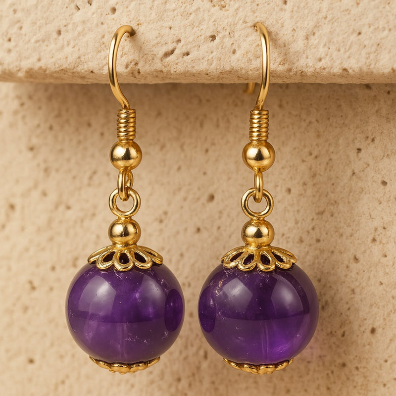 Boucles d'Oreilles "Tara" en Améthyste