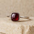 Bague Ajustable "Carrée Passion" en Grenat