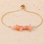 Bracelet Fin en Pierres Irrégulières Naturelles - Pierre de Soleil - L'Arbre des Chakras