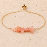 Bracelet Fin en Pierres Irrégulières Naturelles - Pierre de Soleil - L'Arbre des Chakras