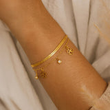 Bracelet "Trèfle Enchanté" - Couleur Or / Argent - - L'Arbre des Chakras