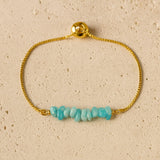 Bracelet Fin en Pierres Irrégulières Naturelles - Amazonite - L'Arbre des Chakras