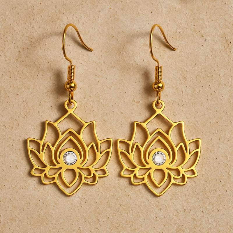 Boucles d'Oreilles "Reflet de Lotus"