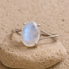 Bague Ajustable "Clarté de l’Âme" en Pierre de Lune - - L'Arbre des Chakras