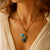 Collier Pendentif "Trio Sacré" en Amazonite, Labradorite & Pyrite
