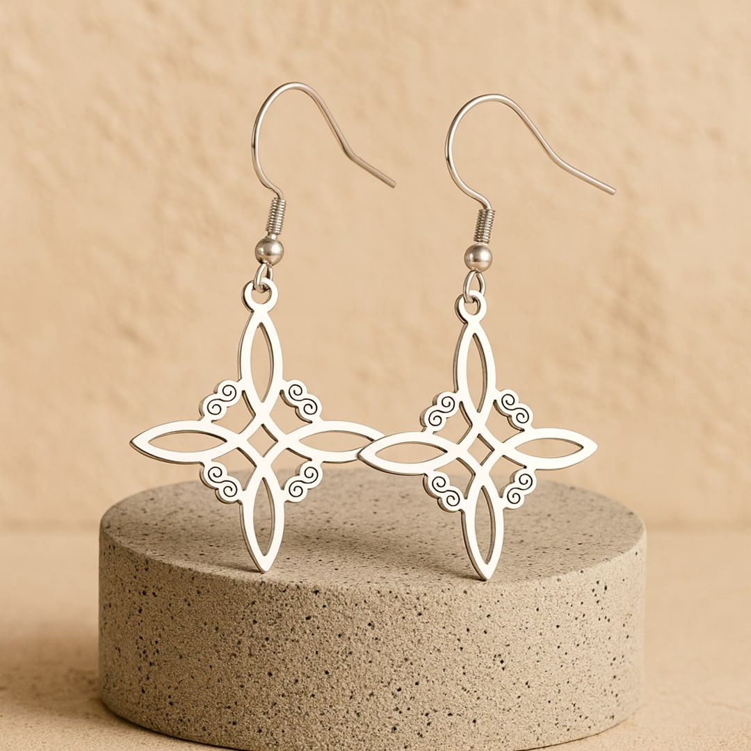 Boucles d'Oreilles "Protection Enchantée" en Noeud de Sorcière - - L'Arbre des Chakras