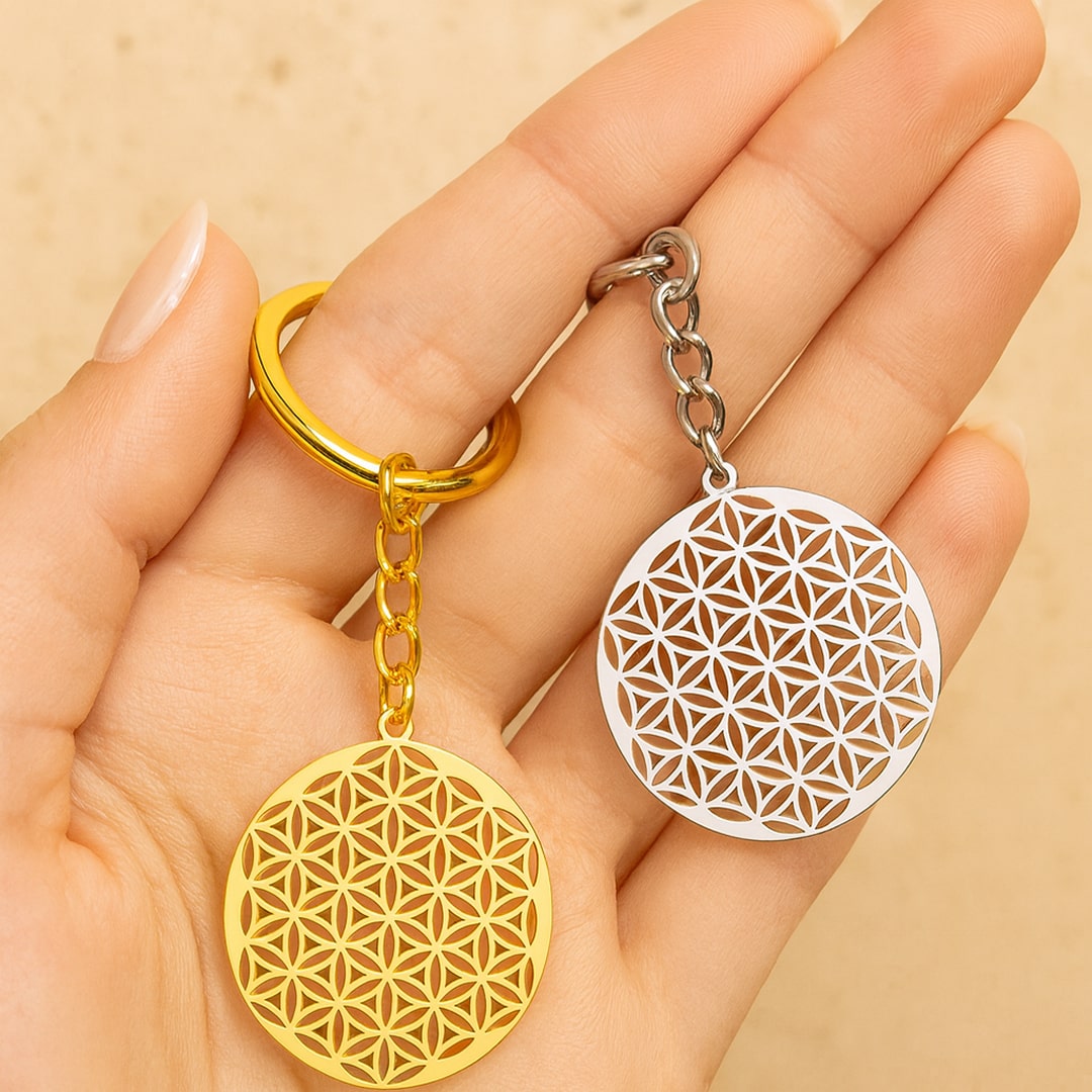 Porte-Clés Fleur de Vie - - L'Arbre des Chakras