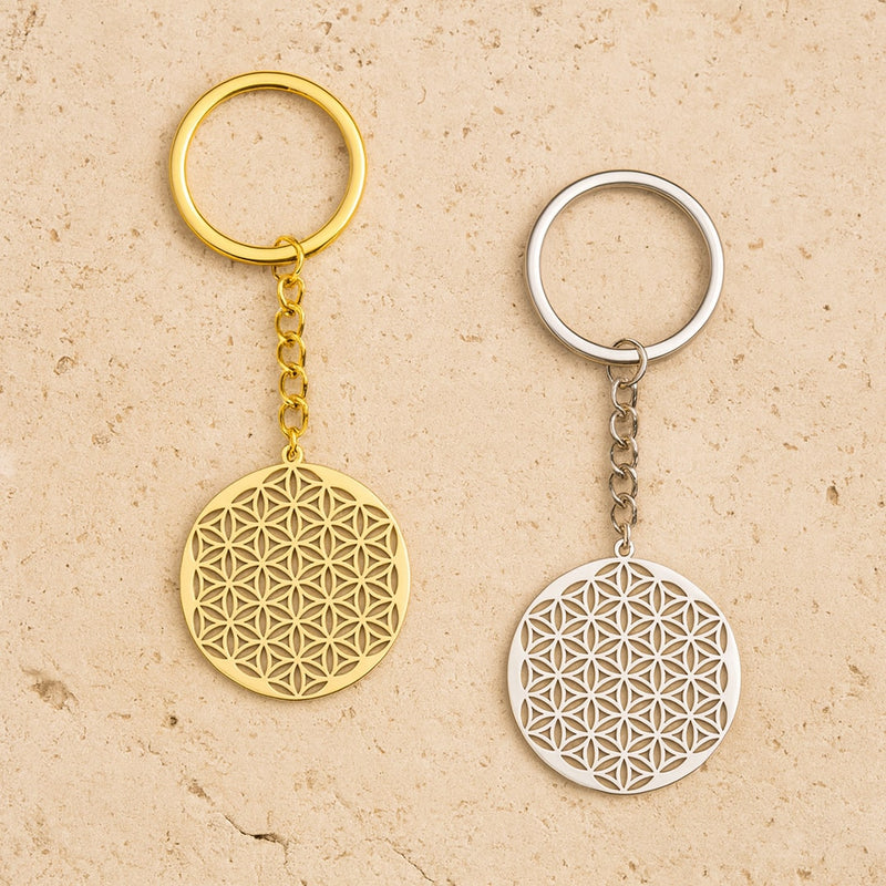 Porte-Clés Fleur de Vie - - L'Arbre des Chakras