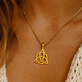 Pendentif "Triquetra" en Acier Inoxydable - - L'Arbre des Chakras
