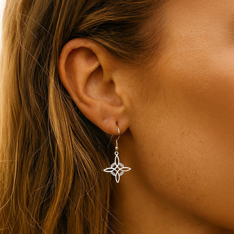 Boucles d'Oreilles "Protection Enchantée" en Noeud de Sorcière - - L'Arbre des Chakras