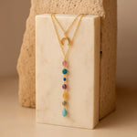 Collier Double "Cascade des 7 Chakras" - - L'Arbre des Chakras
