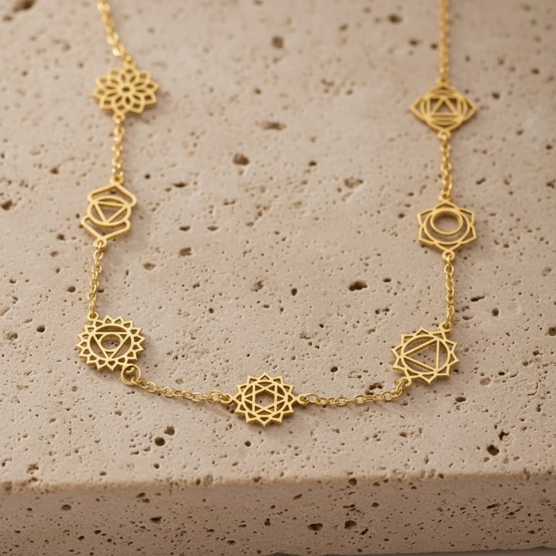 Collier 7 Chakras - Symboles Mystiques - - L'Arbre des Chakras