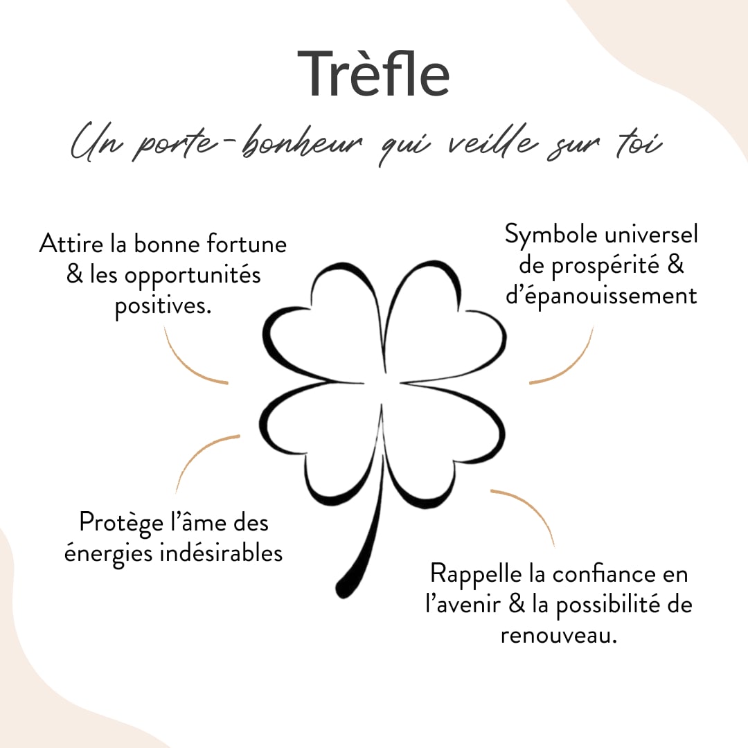 Bracelet "Trèfle Chance" en Nacre ou Onyx - - L'Arbre des Chakras