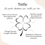 Bracelet "Trèfle Chance" en Nacre ou Onyx - - L'Arbre des Chakras