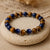Bracelet "Lâcher-Prise" Oeil de tigre et Lapis lazuli