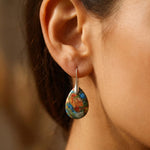 Boucles d’Oreilles "Gouttes Arlequines" en Jaspe - - L'Arbre des Chakras