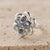 Bague Fleur Rotative anti-stress en Labradorite