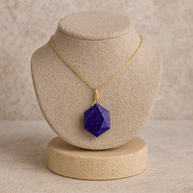 Pendentif "Étoile Gardienne" en Lapis Lazuli ou Labradorite - - L'Arbre des Chakras