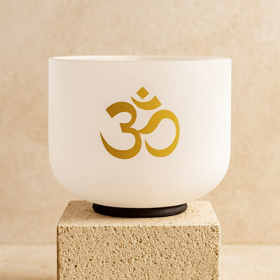 Bol Chantant "OM" 432 htz en Cristal de Quartz - - L'Arbre des Chakras