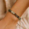 Bracelet "Chance & Protection" en Aventurine, Malachite & Quartz Fumé - - L'Arbre des Chakras