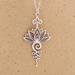 Pendentif "Lotus Unalome" - Argent - L'Arbre des Chakras