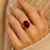 Bague Ajustable "Abondance" en Grenat