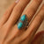 Bague  "Echo Protecteur" en Turquoise & Argent