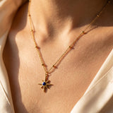 Collier Étoile "Cap Intérieur" en Lapis Lazuli - - L'Arbre des Chakras