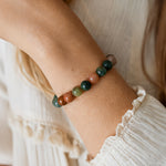 Bracelet "Paix Intérieure" en Agate Indienne - - L'Arbre des Chakras