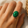 Bague Ajustable "Purification & Guérison" en Malachite - - L'Arbre des Chakras