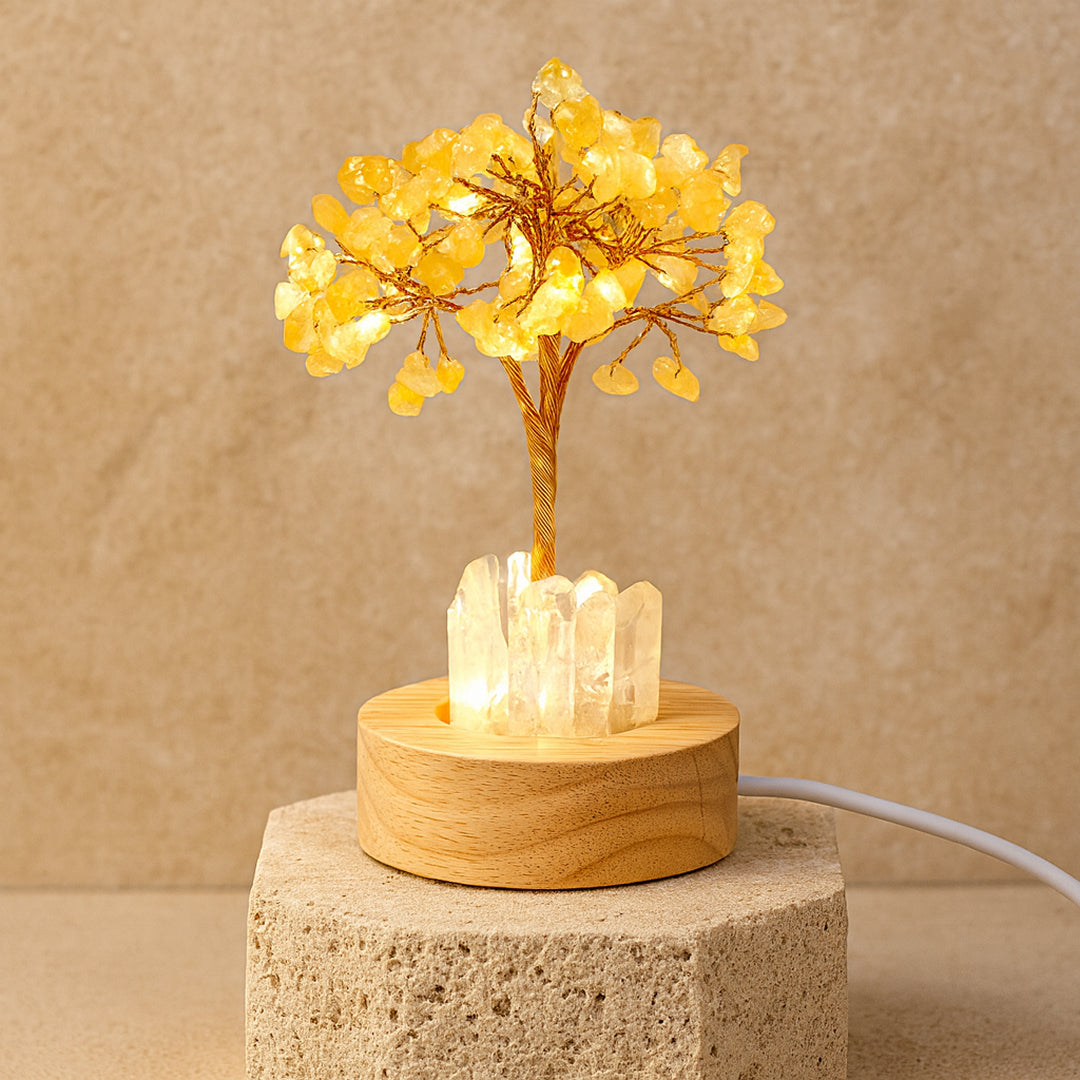 Arbre Lumineux "Joie et Abondance" en Citrine