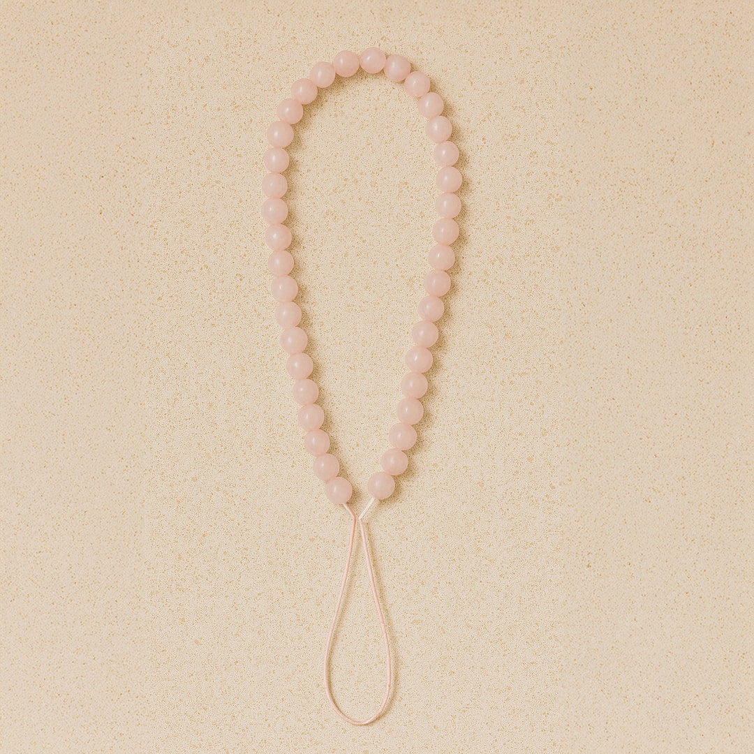 Chaîne de Téléphone en Pierres Naturelles - Quartz rose - L'Arbre des Chakras