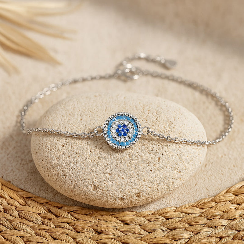 Parure Symbolique "Contre le Mauvais Œil" en Argent - - L'Arbre des Chakras