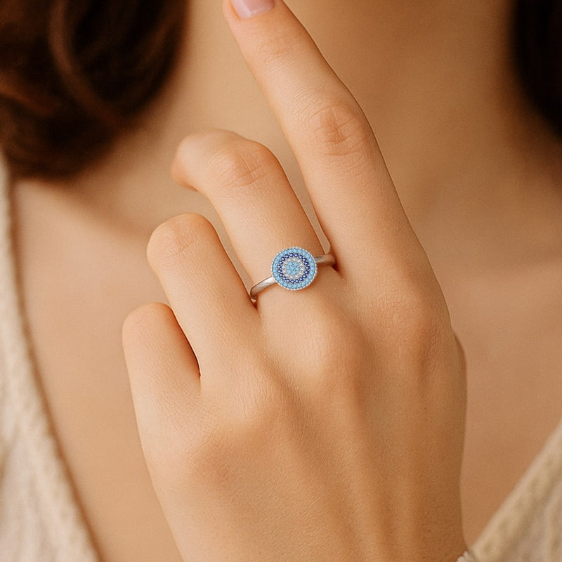 Parure Symbolique "Contre le Mauvais Œil" en Argent - - L'Arbre des Chakras