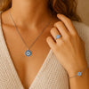 Parure Symbolique "Contre le Mauvais Œil" en Argent - - L'Arbre des Chakras