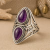 Bague "Esprit Intuitif" en Améthyste & Argent -  - L'Arbre des Chakras