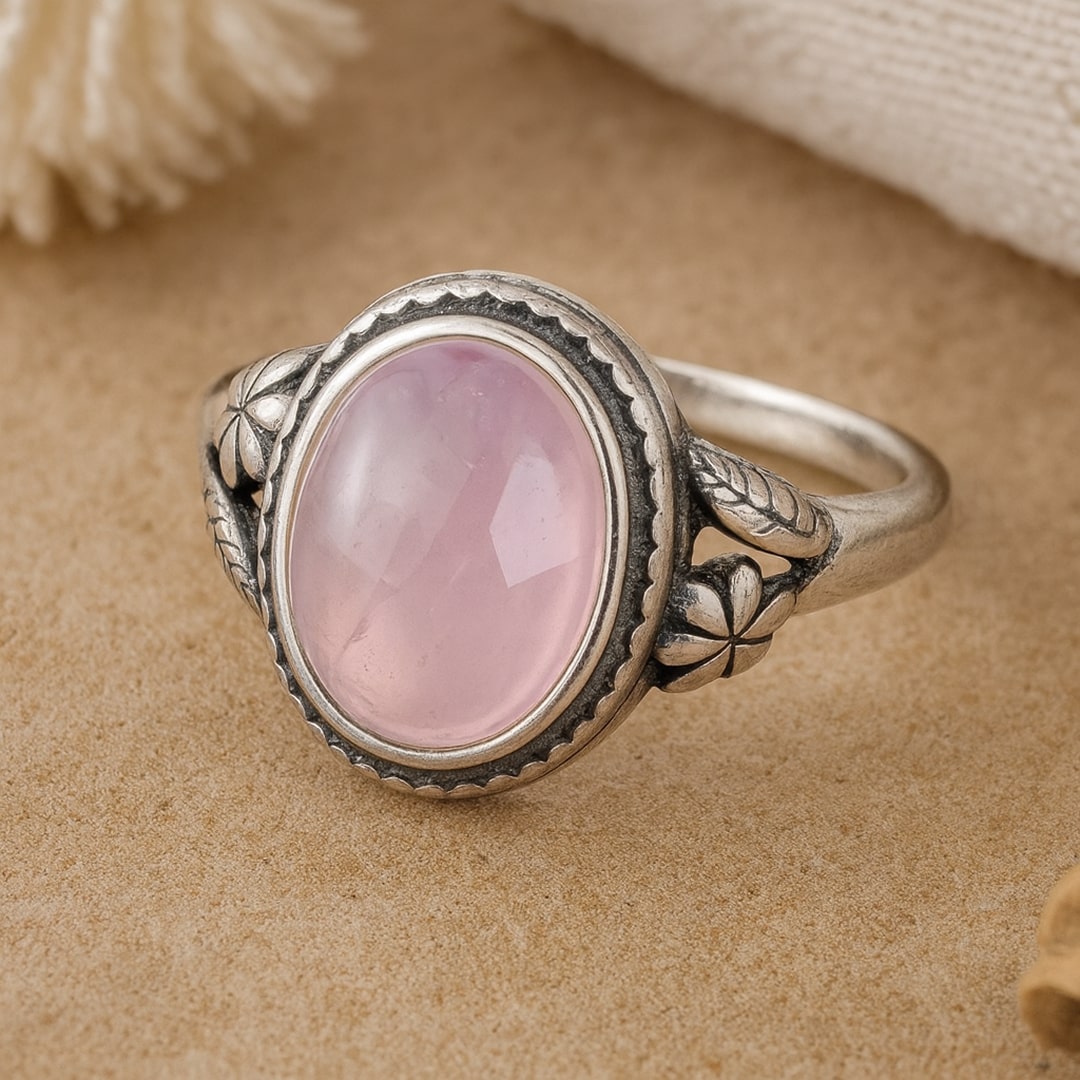 Bague "Douceur d'Amour" en Quartz Rose - 6 - L'Arbre des Chakras