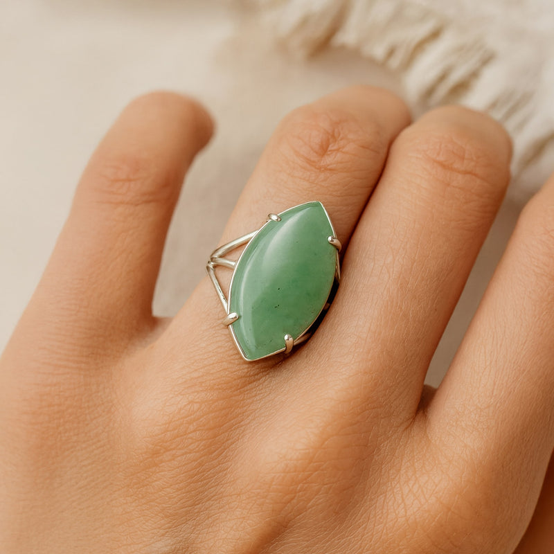 Bague Ajustable "Vision" en Pierre Naturelle - - L'Arbre des Chakras