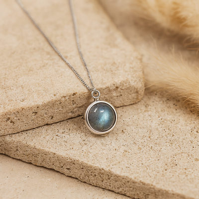 Pendentif "Perle Fine" en Labradorite