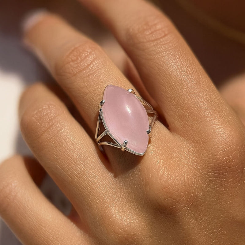 Bague Ajustable "Vision" en Pierre Naturelle - - L'Arbre des Chakras